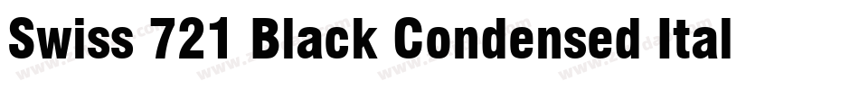 Swiss 721 Black Condensed Italic BT字体转换